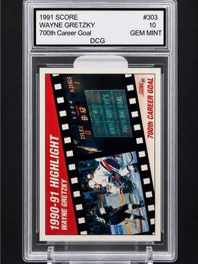 Score 1991 Wayne Gretzky 700th Career Goal Trading Card - Red/Black